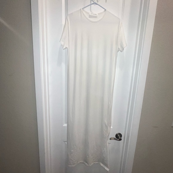 The Frankie Shop Maya T-Shirt Midi Dress White Cotton Dress - Picture 2 of 5